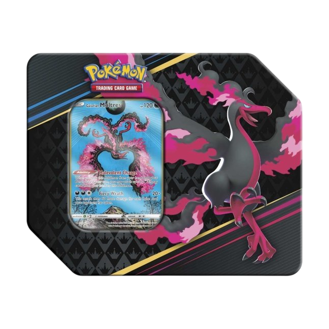 Pokémon TCG Crown Zenith Galarian Moltres Tin sealed