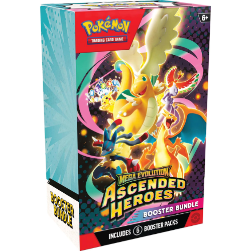 Pokémon TCG Scarlet & Violet Mega Evolution Ascended Heroes Booster Bundle sealed product with 6 booster packs